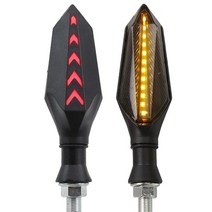 가와사키 ER6N ER6F ER-6N ER-6F 2006- 2007 2008 바이크 오토바이 액세서리 턴 신호 표시 등, [04] 1 pair red