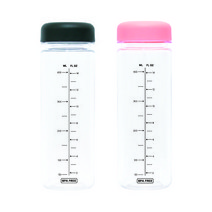 어썸 마이보틀 일반캡 트라이탄 내열 눈금 용량 보틀 500ml 2P, 검정, 화이트