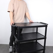 SK 서빙 카트 왜건 트롤리 식당 카트 주방 업소용 AA, SK서빙카트 중 블랙 (185549), 1개, 블랙