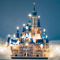 레고 블록 어려운 여자 디즈니 캐슬 성인퍼즐 조립 장난감 선물, [라이트 버전] L 디즈니 + 조명