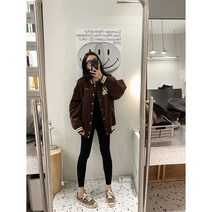 여성 스웨이드 면 야구점퍼 블루종 자켓 도톰 캐주얼