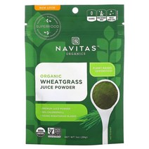 Navitas Organics 그린 슈퍼푸드 동결건조 오가닉 밀싹 파우더 Wheat Grass Powde 28g 1팩