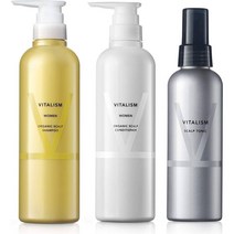 VITALISM 여성용 스칼프 샴푸 컨디셔너 토닉 세트