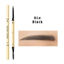 액상 충진기 주입기 액체 소분 액상 포장 LEKOFO 2 In 1 눈썹 펜슬 5 색 팁 액체 펜 방수 지속되는 자연스, 23 black LE152-1