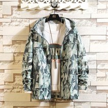 빅사이즈 봄 여름 남성 패턴 바람막이 자켓 남자 트레킹복 여름용 경량 등산용 부모님 선물