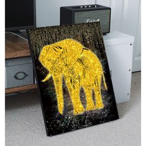 풍수 액운막이 금전운 동물 그림 3종 인테리어 액자 황금동물 돈들어오는그림, (액운막이 황금동물)코끼리