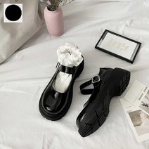 여성 슈즈 통굽 단화 메리제인 키높이 플랫슈즈