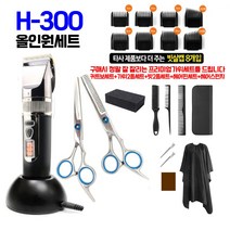 T-PEOS 올인원 홈컷 세트 HOMECUT SET H-300 전기 이발기 바리깡 (컷트보   가위 2종   컷트스폰지) 올인원 ALL IN ONE