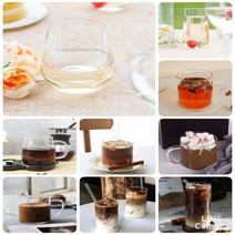 MAKA 내열유리 유리 머그컵 저그 카페컵 14종 홈카페 버츄오 에스프레소 커피잔, 내열유리 일자 머그컵 430ml(M-01)