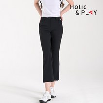 홀릭앤플레이 여성 스판 부츠컷 골프바지 HC2WPT003BK
