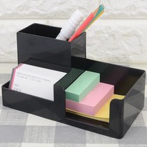 HY 명함 펜 메모지 꽂이 3단 아크릴명함케이스 명함홀더