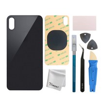 아이폰 수리용 IPhone Xs Max 6.5 용 후면 도어 하우징 후면 유리 교체 사전 설치된 접착제 및 수리 도구 키트가 있는 모든 캐리어, [3] Gold