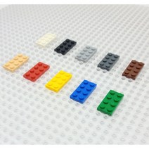 요고요 레고 호환 부품 커스텀 벌크 브릭 블럭 타일 플레이트 100G 소포장 패키지, [플레이트 2 x 4] 흰색 100G