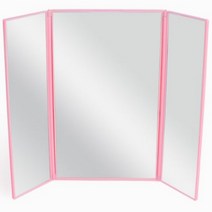 화장거울 휴대용거울 접이식 3면 탁상거울 사각거울 스탠드거울 화장소품, 단일옵션