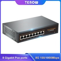 네트워크 스위치 허브 TEROW POE 스위치 기가비트 이더넷 4 8 10 포트 1000 Mbps 네트워크 AI 스마트 SFP, 01 TEROW G0800GB