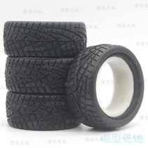 RC카 타이어 4pcs 110 on-road 자동차 소프트 타이어 hsp tamiya hpi kyosho 94122 94123 d3 d4 tt02 fw06 용 64mm 하이, 8001