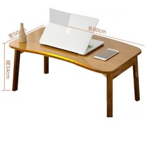 깔끔하게 접히는 대나무 교자상 작은 탁자 소반 다과상 찻상, 짙은색 80cm 곡선형