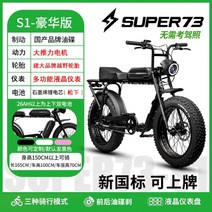 자토바이 레트로 전기자전거 클래식 팻바이크 스쿠터, 15AH 48V, s1 디럭스