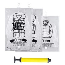 모두와샵 겨울 롱 패딩 옷 의류 압축팩, 중형M 67x90cm 5개 + 압축기