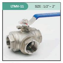 3방 볼밸브 25A(1인치) (3Way Ball Valve) T_Type L_Type _Stainless Valve