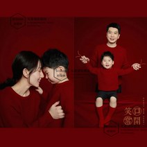 가족커플룩 4인가족 의류 스웨터 스튜디오 사진 가족촬영 단체의상