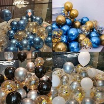 프로포즈풍선 브라이덜샤워준비물 브라이덜샤워풍선세트, 01.블루 골드스팽글