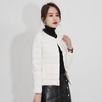 오리털100 덕다운 라운드넥 초경량패딩 ( 6 color )