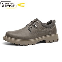 캐주얼신발 Camel-액티브 가죽 소가죽 레이스업 신발 남성용 편안한 패션