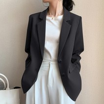 여성 오버핏 기본 블레이저 자켓 하늘비즈 A31 L528N469