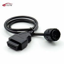 차량점검 BMW 바이크 오토바이 10 핀 어댑터 케이블 16 OBD2 진단 커넥터 모토바이크 2 연장, 한개옵션0