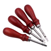 가죽 공예 가장자리 스카이빙 예리한 베벨러 수제 DIY 도구 0.8mm 1mm 4 개/세트, 1set