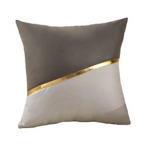 현대 심플한 소파 쿠션 세탁 면제 과학기술 천 쿠션 PU 모자이크 쿠션 아메리카노 조립 쿠션 커버 코어 함유 쿠션