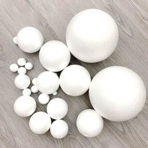 한소픈 스티로폼볼 구 원 DIY 만들기 눈사람 만들기 미술재료, 15cm(3개)