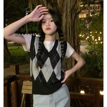 이승창 러블리 민소매 카디건 베스트 여성