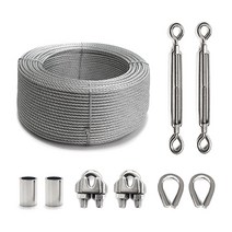 철와이어 로프 AC 스틸 와이어줄 스텐 유볼트 클립 턴버클 심블, 슬리브 외경5.5mm(1000개)