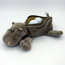 스포츠 잡화 용품 크기 8-9pcs 봉제 동물 작은 골프 공 가방 지퍼 골프 가방 용품, 03 hippo small eye