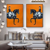 말그림 풍수인테리어에 좋은 복들어오는패브릭 캔버스 액자, 슈발도리앙B