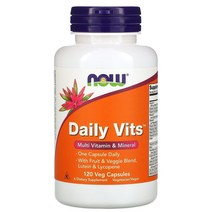나우푸드 Daily Vits Multi 비타민 Vitamin & Mineral 120 식물성 캡슐es, 120 Count