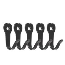 벽옷걸이 벽면 후크 하트올챙이 1구 소 세트 피스고정형, 블랙(5개입)