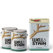 웰 WELL 오일스테인 DIY 페인트 4리터 아파트 팬션 방부목 데크 목재 목조.주택 한옥 가구 파고라 보호, 엔틱