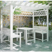 원두막 정자 목재 화이트 노인정 마당 공원 바베큐장, 3미터 x 2미터 x 2미터