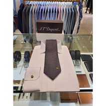 [듀퐁] (TE2SM61KA041TGY S) 가로줄짜임의 솔리드 타이 남성선물