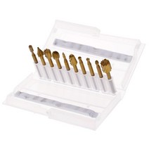 10pcs dremel 카바이드 로터리 버 미니 드릴 비트 세트 마이크로 금속 목공 조각 나무 도구 유리 다이아몬드 키트 cnc 취미, 티타늄 도금 금