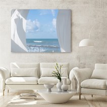 유홍아트 가로형 창문 바다 햇살 풍경 사진 그림 액자 캔버스 6호 (8554477), 7.기차여행창문