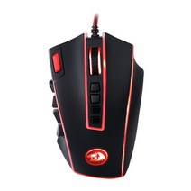 스타크래프트마우스 서든어택 버티컬 손목보호 측면 버튼이 있는 Redragon M990 게임용 마우스 고정밀 프로그래머블 게이머 마우스 24000 DPI 16 PC MMO 149, 검은 색