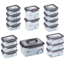 [쉐프웨어] [셰프웨어] 퍼펙트씰 밀폐용기 반찬통 세트17종, 상세 설명 참조