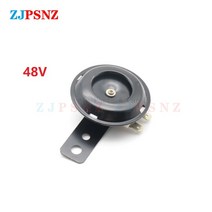 스쿠터 경적 전자 자전거 오토바이 전기 경적 키트 6v 12v 24v 36v 48v 60v 72v 110db 방수 라운드 시끄러운 경적 스피커 유니버설, 48v 105db 1.5a 1pcs