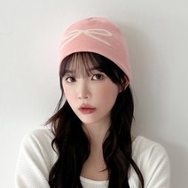 봄 여름 코튼 린넨 리본 니트 비니 여성 숏 비니