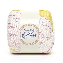 삼남뜨개실 블리스코튼 5+1 의류실 비스코스 면사 모자실 가방실 코바늘실 뜨개실, Bliss Cotton, 08 옐로우핑크