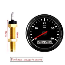 자동차 보트 M16/M18 타코 센서 85mm 게이지 해양 미터 LCD 아워미터 포함 4000 RPM 타코미터 12V/24V 빨간, 08 BB M18 sensor